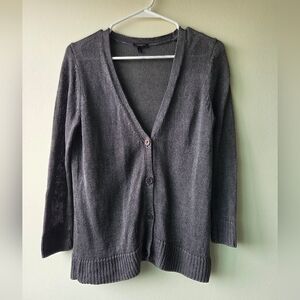Talbots Charcoal Knit Cardigan